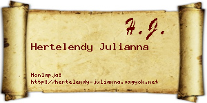 Hertelendy Julianna névjegykártya