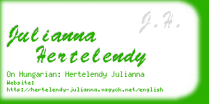 julianna hertelendy business card